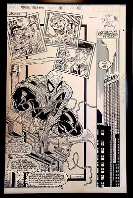 Buy Amazing Spider-Man #318 Pg. 8 By Todd McFarlane 11x17 FRAMED Original Art Print  • 47.92£