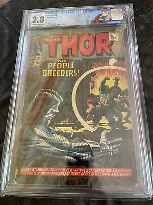 Buy THOR #134-CGC 2.0 1st Appearance High Evolutionary Only One On Census • 105£