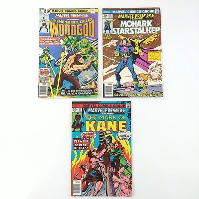 Buy Marvel Premiere #31 32 33 Newsstand Lot Woodgod Kane (1976 Marvel Comics) • 9.59£