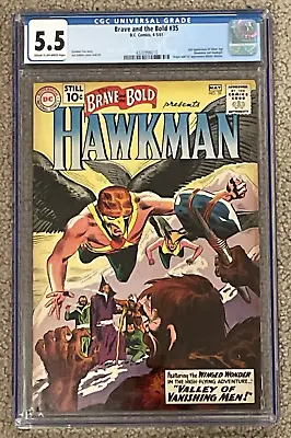 Buy Brave And The Bold #35 (1961) 2nd Silver Age Hawkman CGC 5.5 • 118.58£