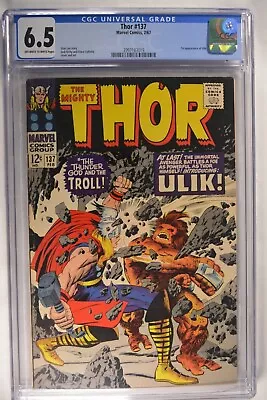 Buy The Mighty Thor #137 CGC 6.5 1st App Ulik Marvel  2/1967 • 239.86£