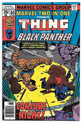 Buy **Marvel Two-In-One #40** THE THING & BLACK PANTHER!! WAKANDA FOREVER! KEY! 1978 • 3.95£