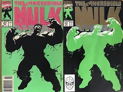 Buy Incredible Hulk #377 1990 Ist Print & 2nd Rare Gold Variant 1st App Prof. Hulk • 54.99£