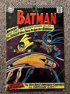 Buy BATMAN # 188 DC COMICS DECEMBER 1966 1st APP OF THE ERASER • 50£