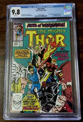 Buy The Mighty Thor #412 CGC 9.8 - 1st Full New Warriors Marvel Comics Key Issue • 157.63£