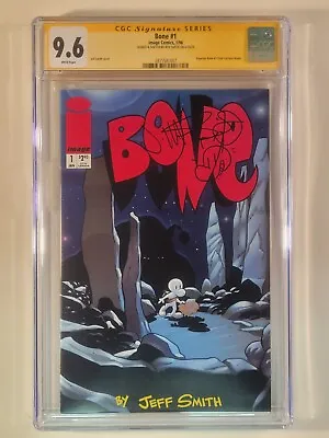 Buy Bone #1 SS CGC 9.6 Signed Jeff Smith Remarque 1996 Image Comics • 630.69£