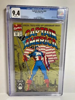 Buy Captain America Comic Book Issue #383 (CGC Grade 9.4)  I Am Legend  👍 • 103.94£