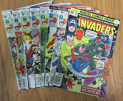 Buy Comic Book - Marvel Comics - Lot Of The Invaders 10-17 1976-1977 • 63.03£