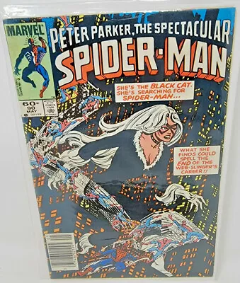Buy Spectacular Spider-man #90 Black Suit 1st Cameo *1984* Newsstand 7.0* • 30.37£