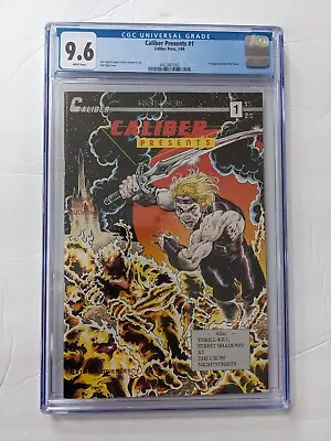 Buy Caliber Presents #1 CGC 9.6 WHITE 1st Appearance The Crow • 722.22£