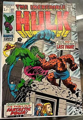 Buy Incredible Hulk #122 (1968) British Ed Vf Marvel • 69.95£