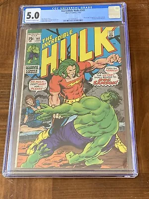 Buy Incredible Hulk 141 CGC 5.0 OW/White Pages (1st App Doc Samson) • 80.18£