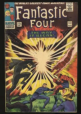 Buy Fantastic Four #53 FN+ 6.5 2nd Appearance Black Panther 1st Klaw Marvel 1966 • 68.05£