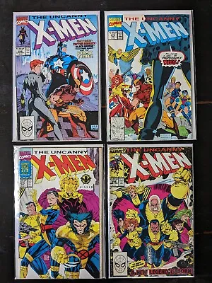 Buy Uncanny X-Men 268, 254, 273, 275 Lot Of 4 Comics Includes Key Issues Jim Lee Art • 22.16£