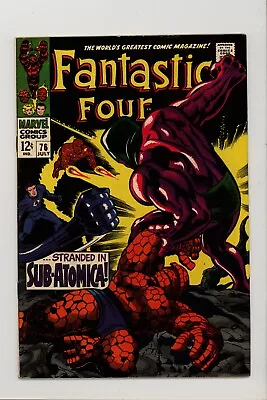 Buy Fantastic Four 76 F+ Fine+ Psycho-Man  Stranded In Sub-Atomica!  Kirby Art 1968 • 22.95£