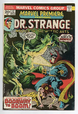 Buy Marvel Premiere #12 (1973) VF- 1st App Lilia Queen Of Gypsies Dr. Strange • 15.85£