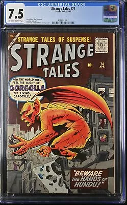 Buy Strange Tales #74 - Atlas Comics 1960 CGC 7.5 Steve Ditko, 2nd HIGHEST GRADE • 789.82£