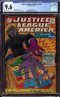 Buy Justice League Of America # 59 CGC 9.6 OW/W (DC, 1967) Sid Greene Art • 478.55£