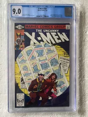 Buy X-men #141 Cgc 9.0 White Pages   Days Of Future Past Story Marvel 1981 • 199.99£