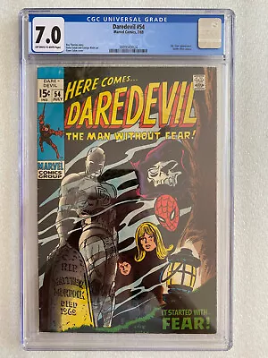 Buy Daredevil #54 CGC 7.0 1969 - Mr. Fear Appearance, Spider-Man Cameo • 99.94£