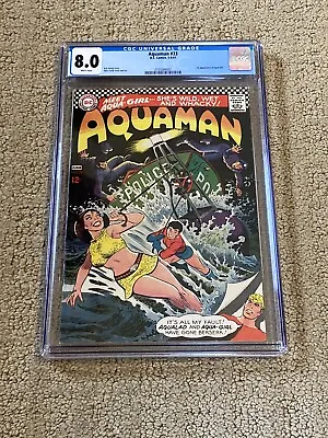 Buy Aquaman 33 CGC 8.0 With Rare White Pages (1st App Aqua-Girl) #001 • 184.47£