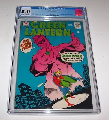 Buy Green Lantern, V2 #61 - DC 1968 Silver Age Issue Variant - CGC VF 8.0 • 87.91£