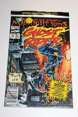 Buy SEALED Ghost Rider 28 NM- 1st APP Midnight Sons W/ Poster Newsstand Variant HTF • 15.01£