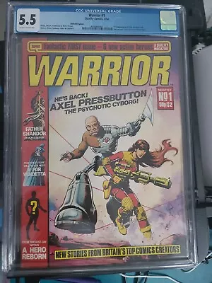 Buy Warrior #1 (1982) Cgc 5.5 Ow/w First Appearance Of Marvelman & V For Vendetta • 239£