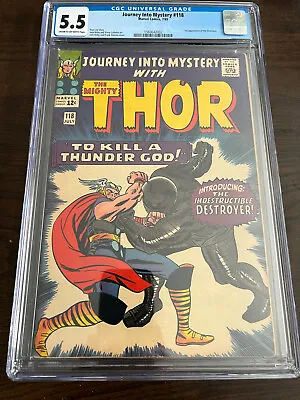 Buy Journey Into Mystery #118 7/65 Cgc 5.5 Crow First Destroyer! Nice Early Key! • 125.90£
