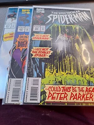 Buy Marvel Comics Spectacular Spider-Man 217, 221, 222 VF/NM /3-166 • 10.32£