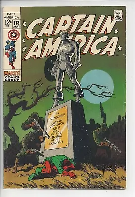 Buy Captain America #113 F (6.0) 1969  Classic Steranko  • 63.44£