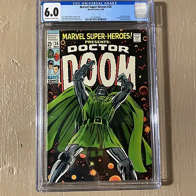 Buy Marvel Super-Heroes 20 CGC 6.0 Doctor Doom 1st App Valeria Marvel Comics 1969 • 301.84£