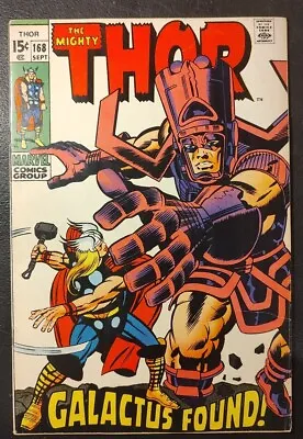 Buy Thor 168 1969 Origin Of Galactus! 1st Thermal Man! Higher Grade VF-!!💎🔑🔥 • 120.44£