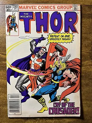 Buy Thor 330 Newsstand 1st App Of The Crusader Marvel Comics 1983 Vintage • 5.49£