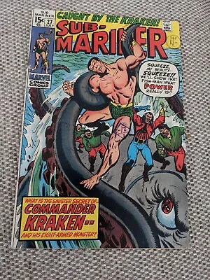Buy Sub-mariner #27 Marvel Comics 1st Commander Kraken 1970 • 13.50£