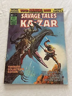 Buy Savage Tales Featuring Ka-Zar Super Annual No 1 Curtis Comic Magazine • 7.94£