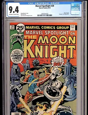Buy Marvel Spotlight #29 CGC 9.4 1976 2nd Moon Knight Solo Story - Jack Kirby Cover • 77.90£