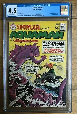 Buy Showcase #30 CGC 4.5 1st Aquaman Tryout Issue Origin Of Aquaman  • 431.25£