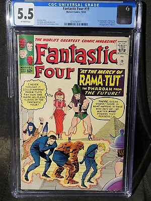 Buy 1963Fantastic Four #19 - 1st App Rama Tut (Kang) - Kirby Art - Marvel - CGC 5.5 • 396.43£
