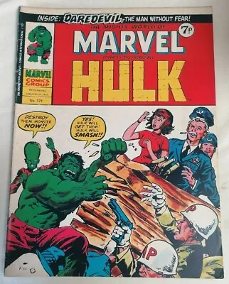 Buy COMIC - Mighty World Of Marvel The Incredible Hulk #121 Jan 25 1975 Bronze Age • 3£