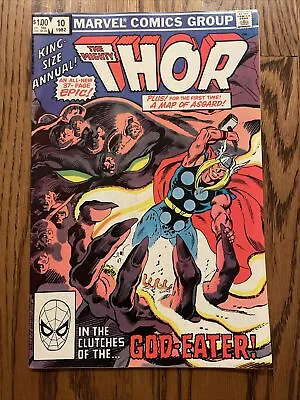 Buy Mighty King-Size Thor Annual #10 (1982) 1st Demogorge + Asgard Key, VF • 8.27£