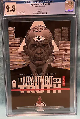 Buy 🔥 Department Of Truth #1  CGC 9.8 - 1:10 Ratio - 1st Print Image Comics 🔑🔥 • 91.57£