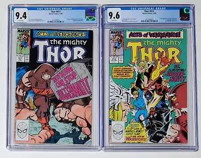 Buy Thor Set: 1st Appearnce Of The New Warriors, CGC 9.4/9.6, Juggernaut Appearance • 155.90£