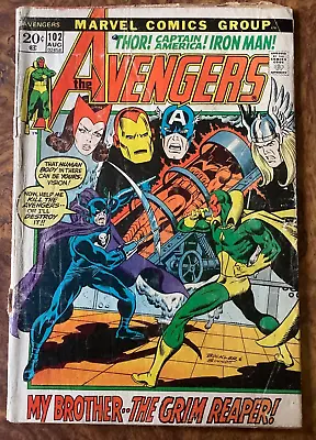 Buy Avengers 102 1972 Low Grade Reader Captain America Scarlet Witch Thor Iron Man • 4£