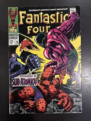 Buy Fantastic Four #76 FN Stranded In Sub-Atomica! Jack Kirby Cover (Marvel 1968) • 15.99£