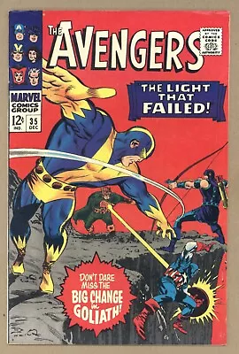 Buy Avengers 35 VF- Living Laser! Goliath Hawkeye Wasp Capt America 1966 Marvel T357 • 43.38£