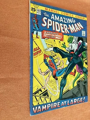 Buy THE AMAZING SPIDER-MAN #102 1971 Marvel Comics Origin 2nd App Of MORBIUS • 35.98£
