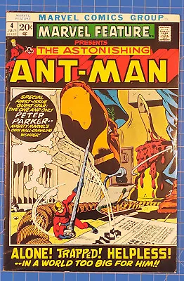 Buy Marvel Feature #4 KEY Re-intro ANT-MAN Peter Parker App Marvel 1972 LARGE Scans • 28.46£