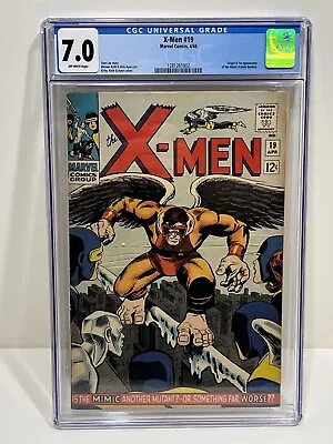Buy X-Men #19 Marvel Comics 4/66 CGC 7.0 1966 1281261002 1st Mimic Vintage Very Nice • 187.88£