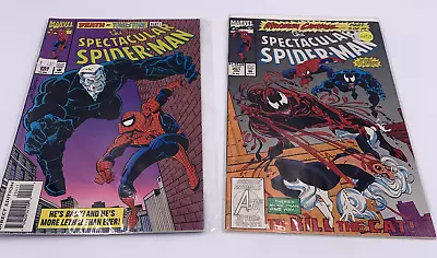 Buy Lot (2) The Spectacular Spider-Man #201 & 204 Maximum Carnage Marvel Comics • 4.99£